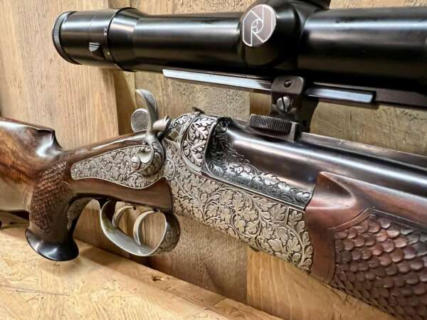 Hammer O/U shotgun rifle combination Furtschegger Bochbüchsflinte 9,3 x 74 (R)/20/70 / 20GA 2 3/4